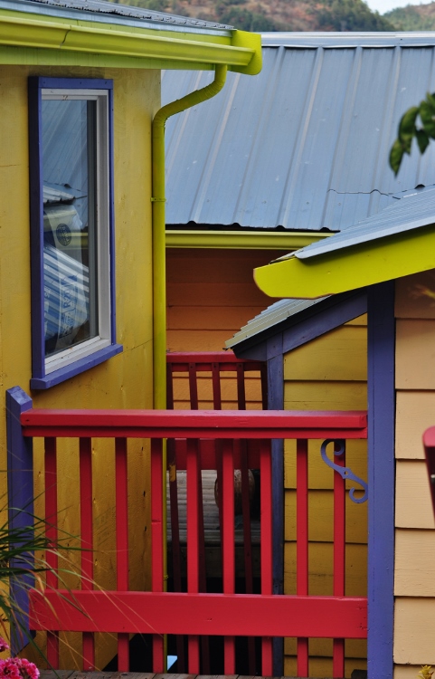 colorful houseboat